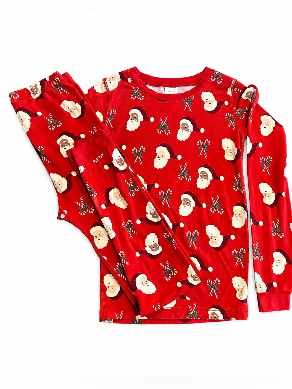 Hanna Andersson Santa Christmas Pajama Set Size 12 150cm Red Holiday PJs Unisex
